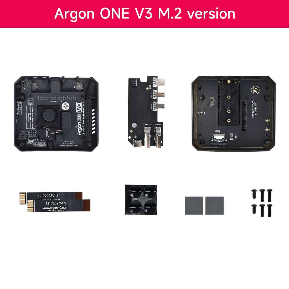Boîtier Argon ONE V3 pour Raspberry Pi 5 avec ventilateur de refroidissement PWM