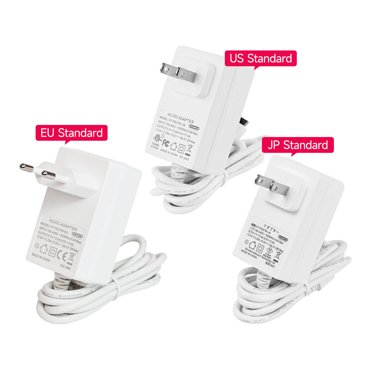 27W 5.1V/5A PD Power Supply for Raspberry Pi 5