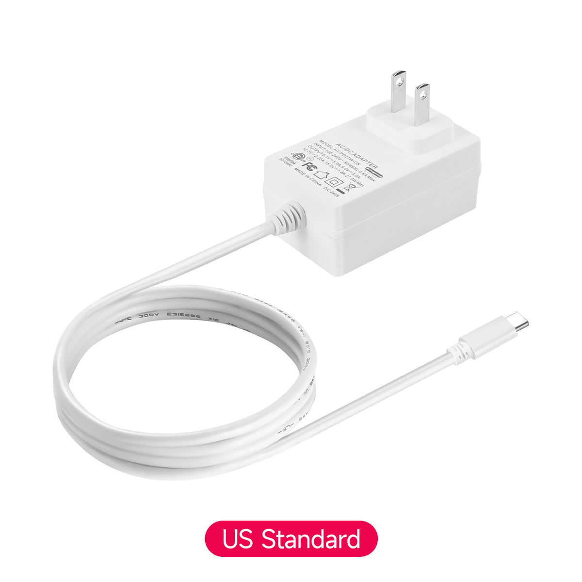 Alimentation PD 27 W 5,1 V/5 A pour Raspberry Pi 5 (US/EU/JP)