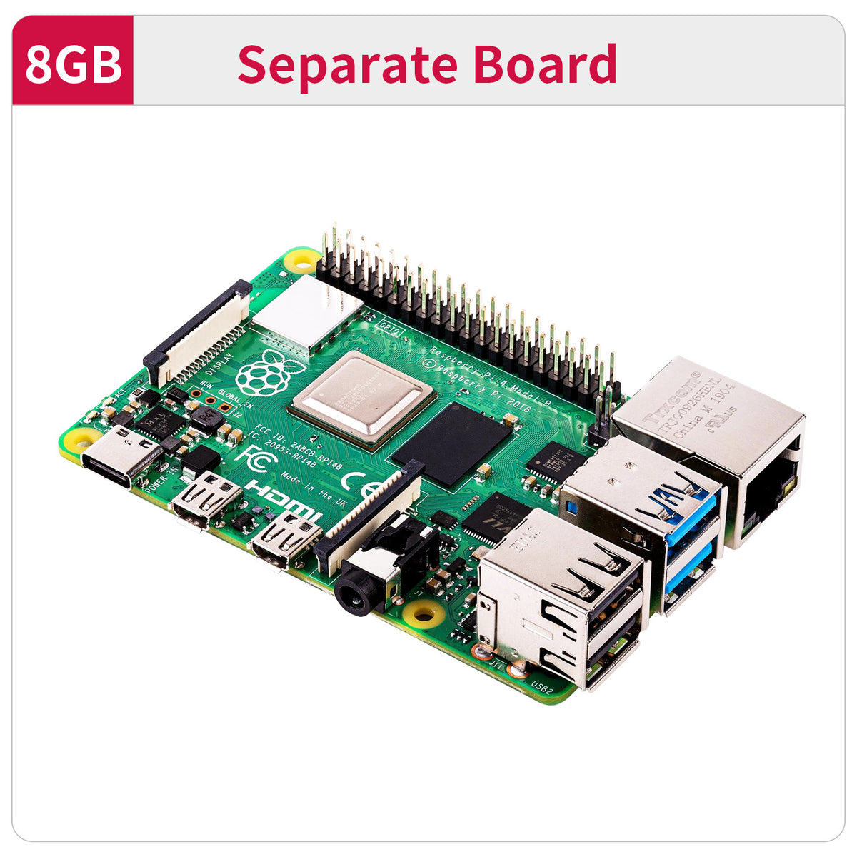Placa Raspberry Pi 4B y kit de inicio