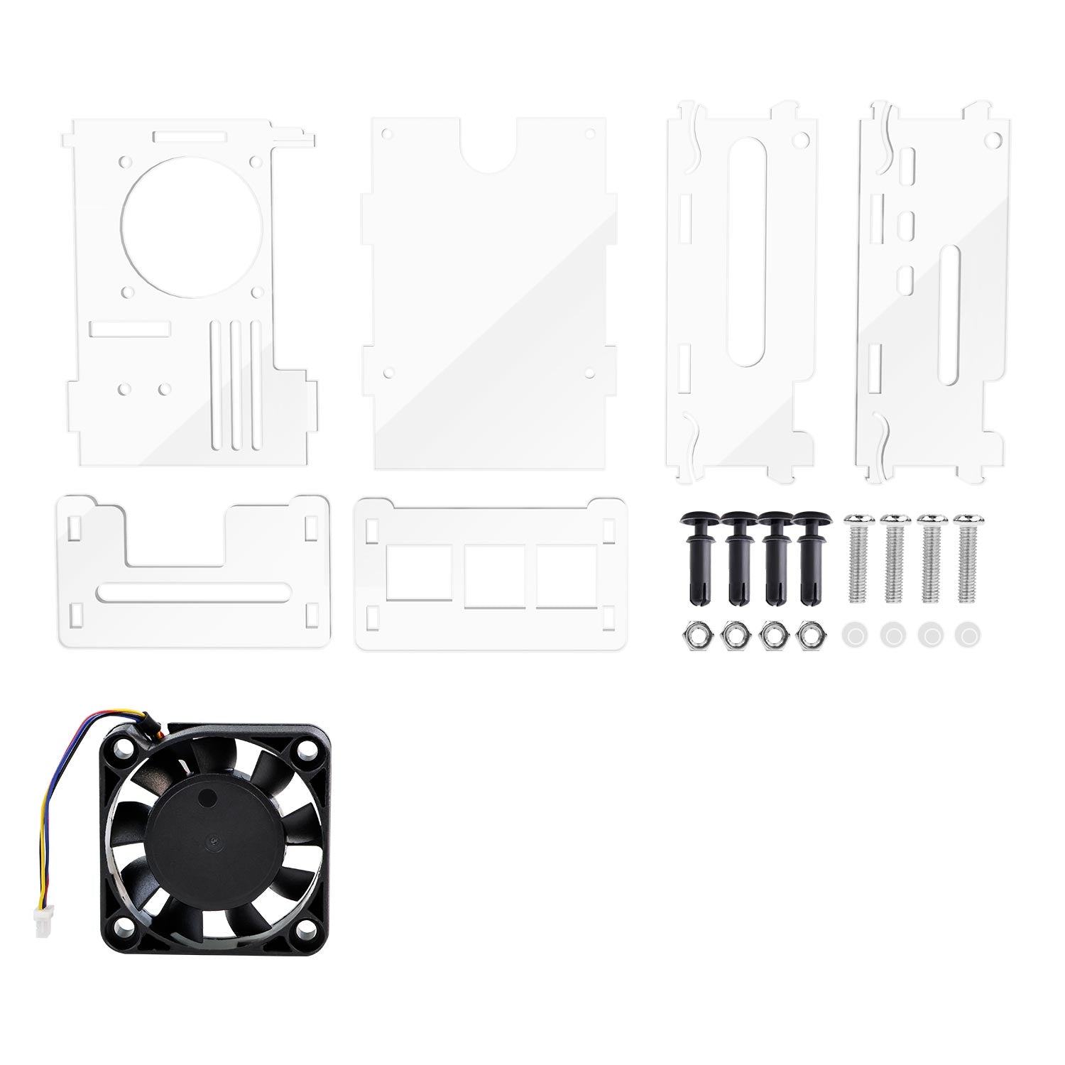 Raspberry Pi 5 Acrylic Case with PWM Cooling Fan