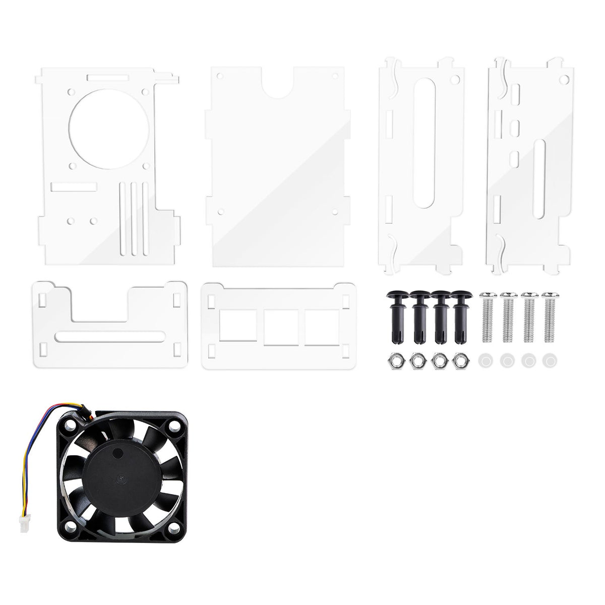 Raspberry Pi 5 Acrylic Case with PWM Cooling Fan