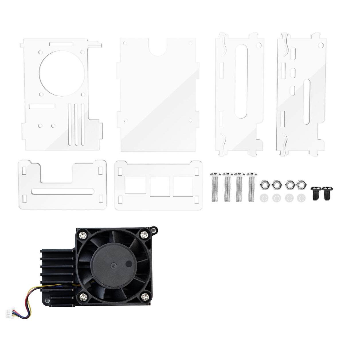 Raspberry Pi 5 Acrylic Case with PWM Cooling Fan