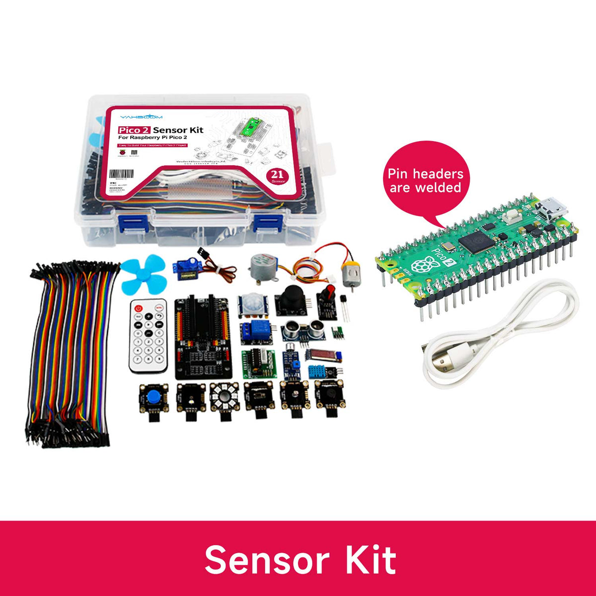 Placa y kit de inicio Raspberry Pi Pico 2