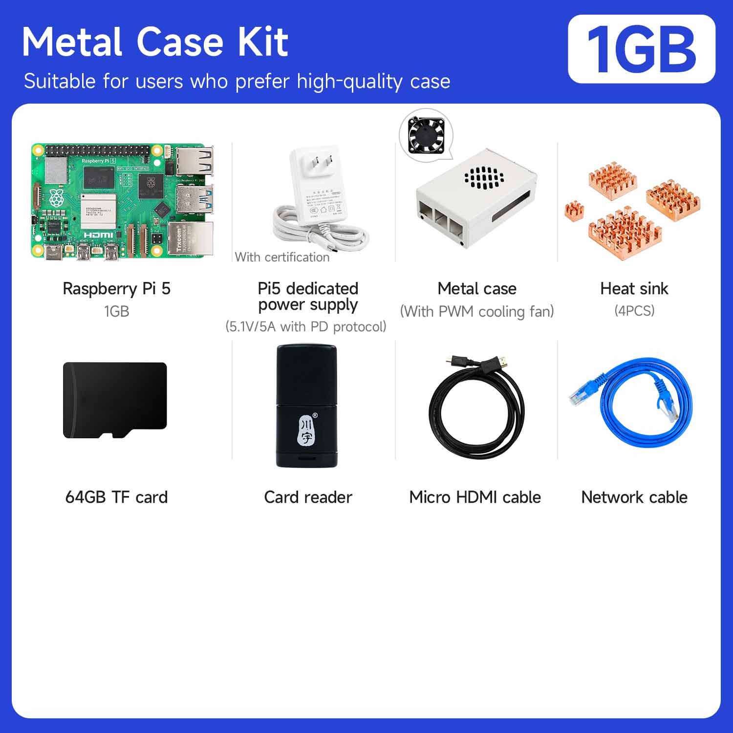 Raspberry Pi 5 Starter Kit(1G/2G/4G/8G/16G)