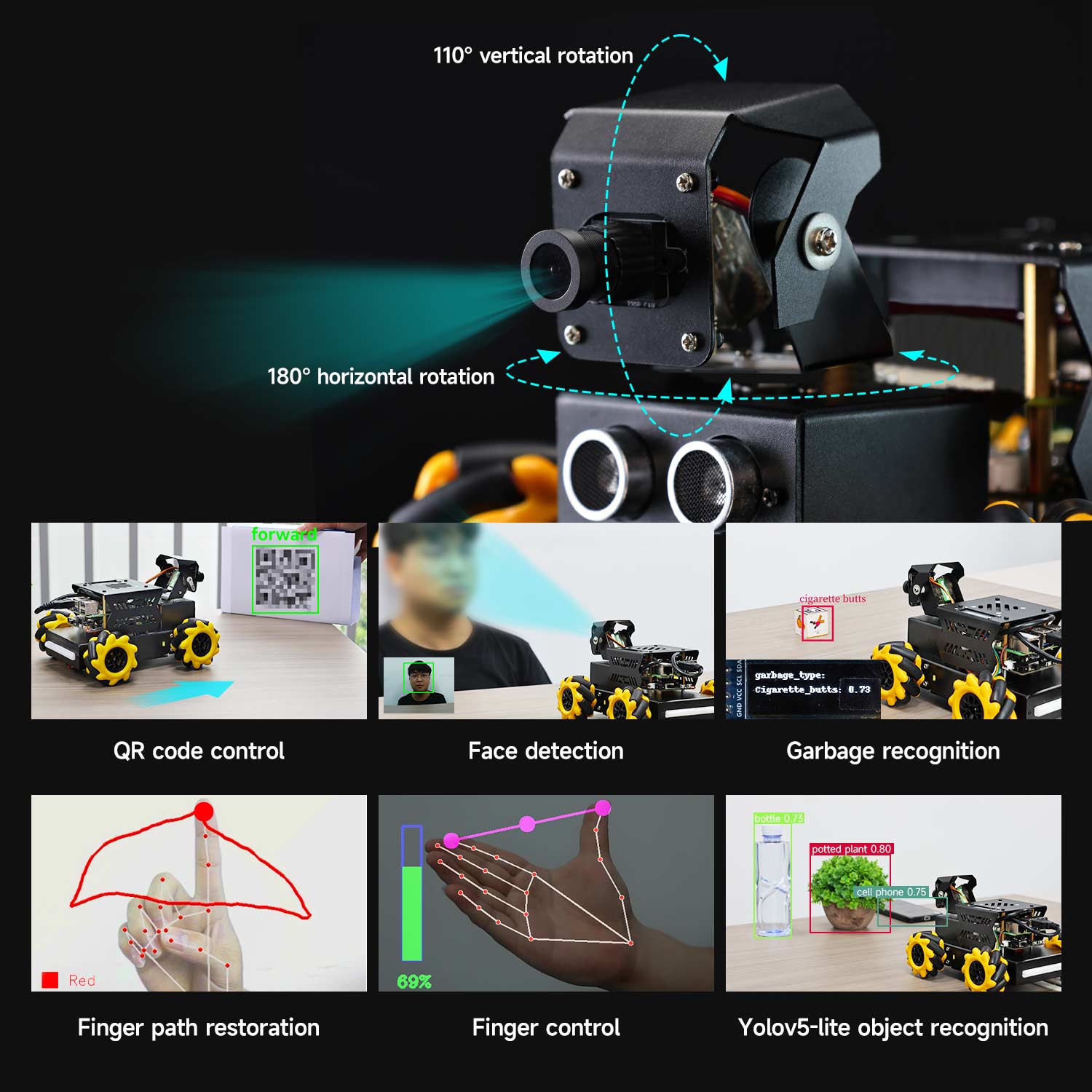 Raspbot V2 AI Large Language Model Robot Car for Raspberry Pi 5