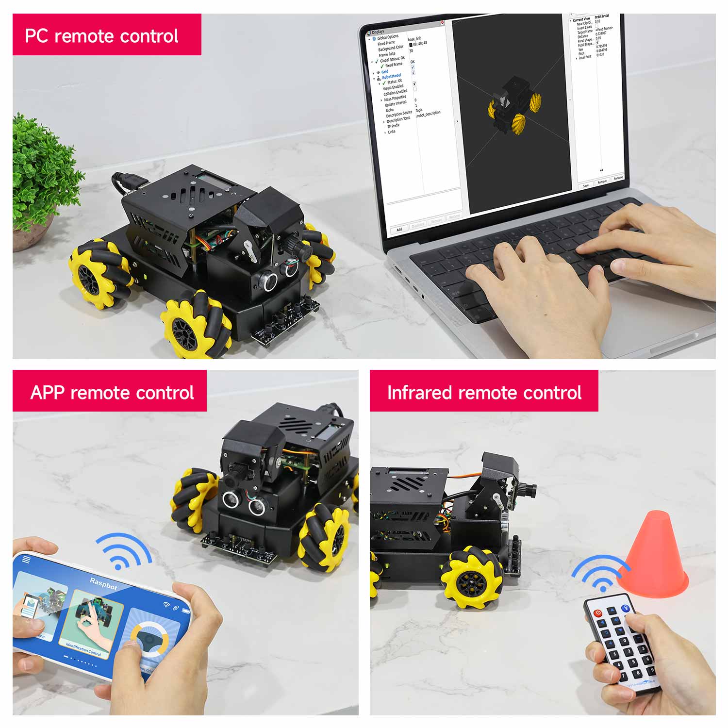 Raspbot V2 AI Large Language Model Robot Car for Raspberry Pi 5