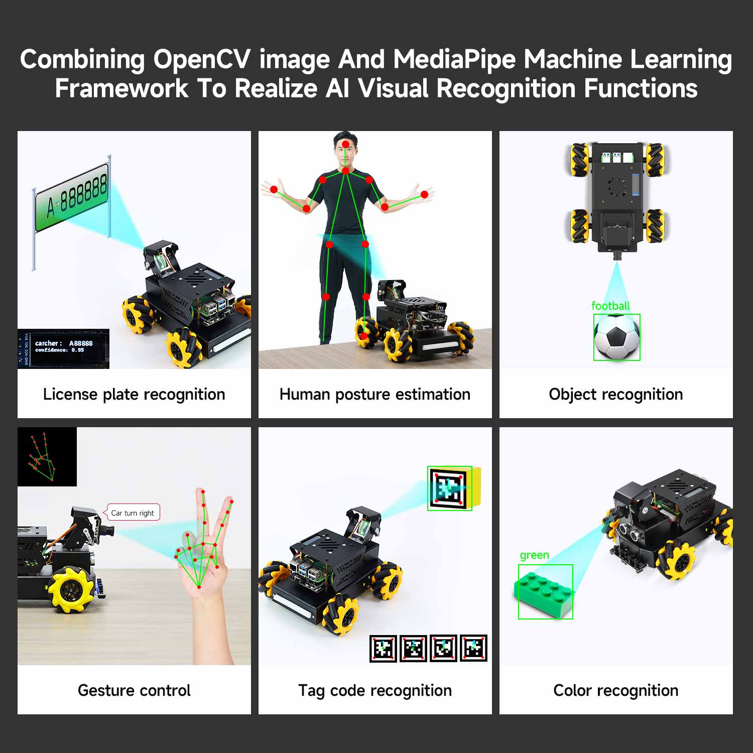 Raspbot V2 AI Large Language Model Robot Car for Raspberry Pi 5