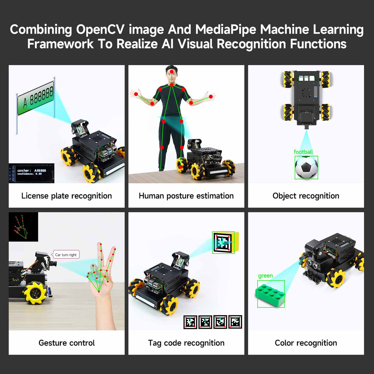 Raspbot V2 AI Large Language Model Robot Car for Raspberry Pi 5