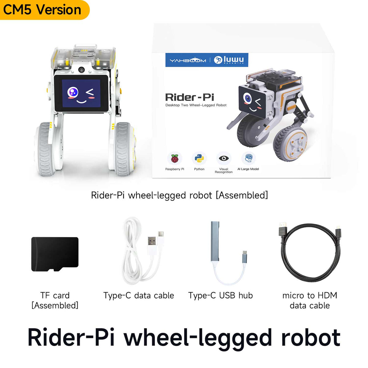 Rider-Pi Two Wheel-legged Robot(Raspberry Pi CM5 core module)