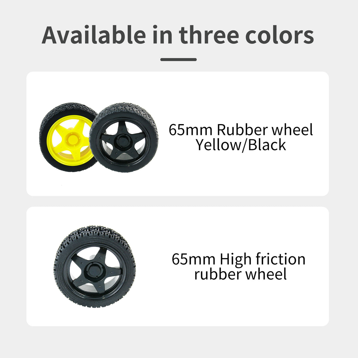 Neumático de goma de 65 mm compatible con motor TT para coche Smart