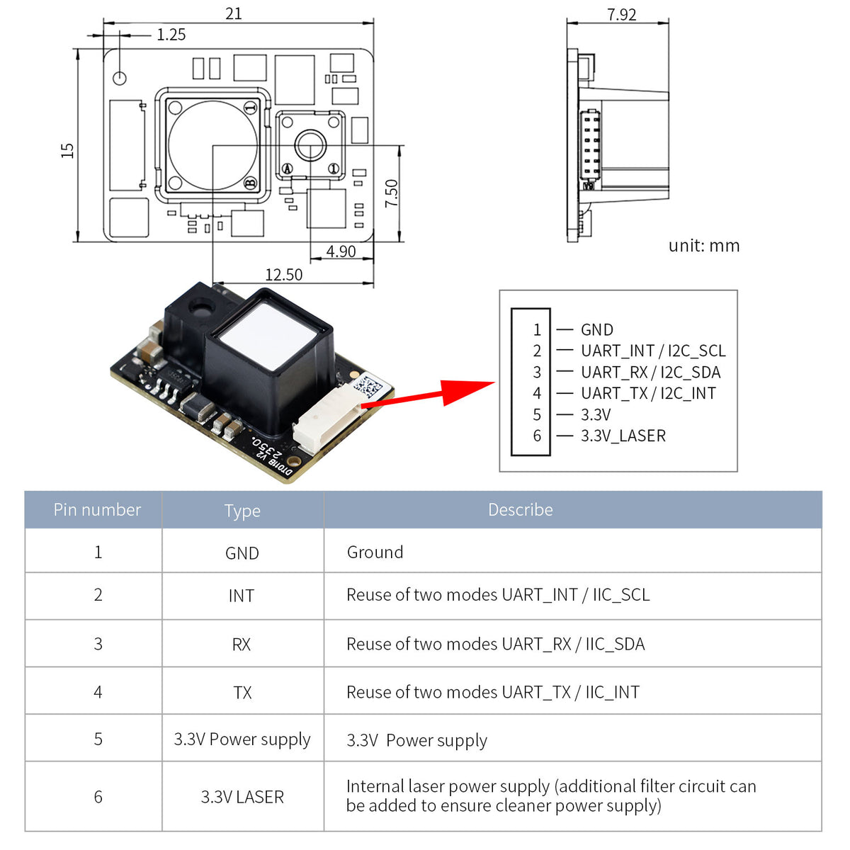YDLIDAR SDM18 Laser Ranging Module support ROS ROS2