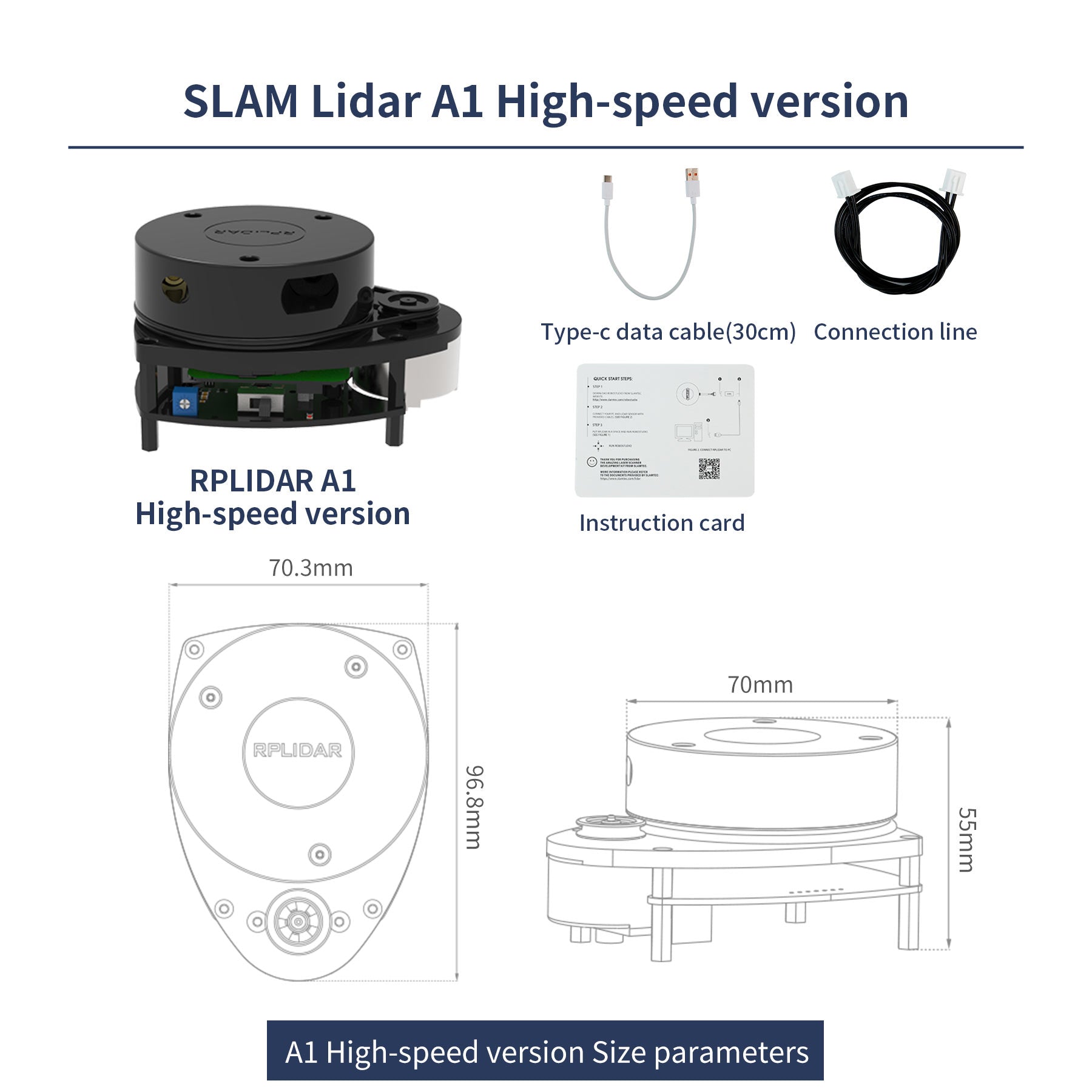 Slamtec RPLIDAR Lidar SLAM C1 A1 A2 S2 S2LS3 compatible con navegación cartográfica para ROS/ROS2