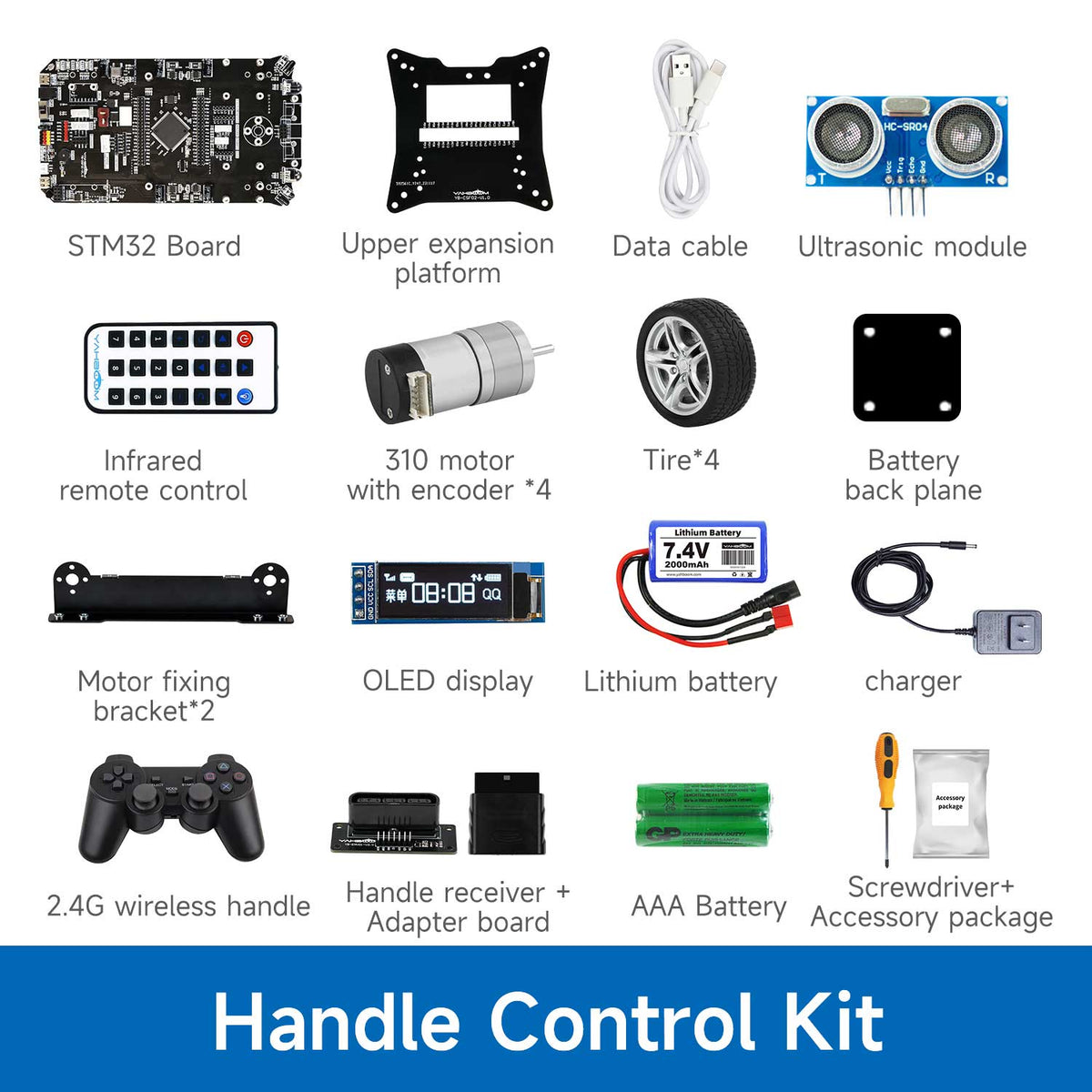 Coche inteligente STM32 con placa de desarrollo multifuncional