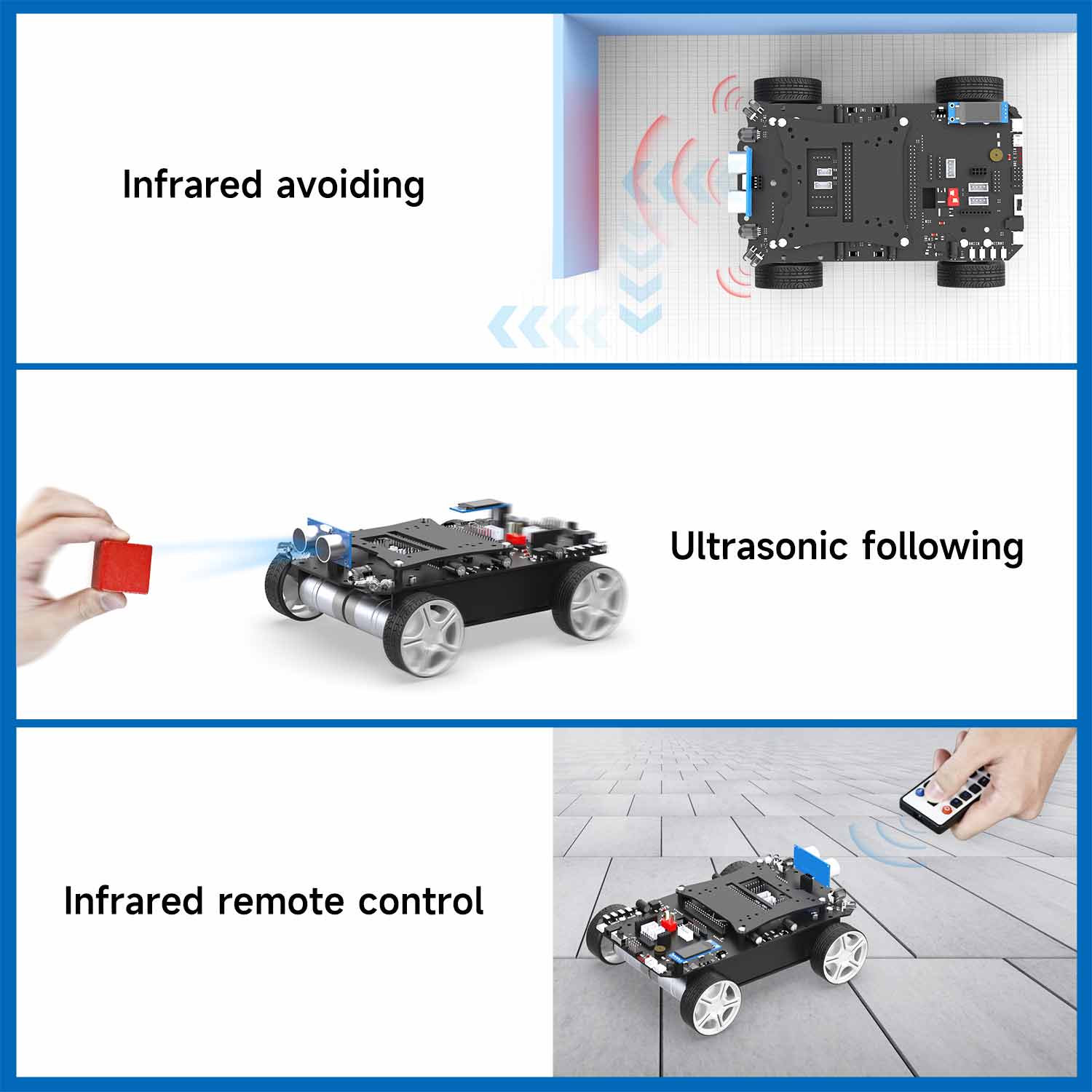 Coche inteligente STM32 con placa de desarrollo multifuncional