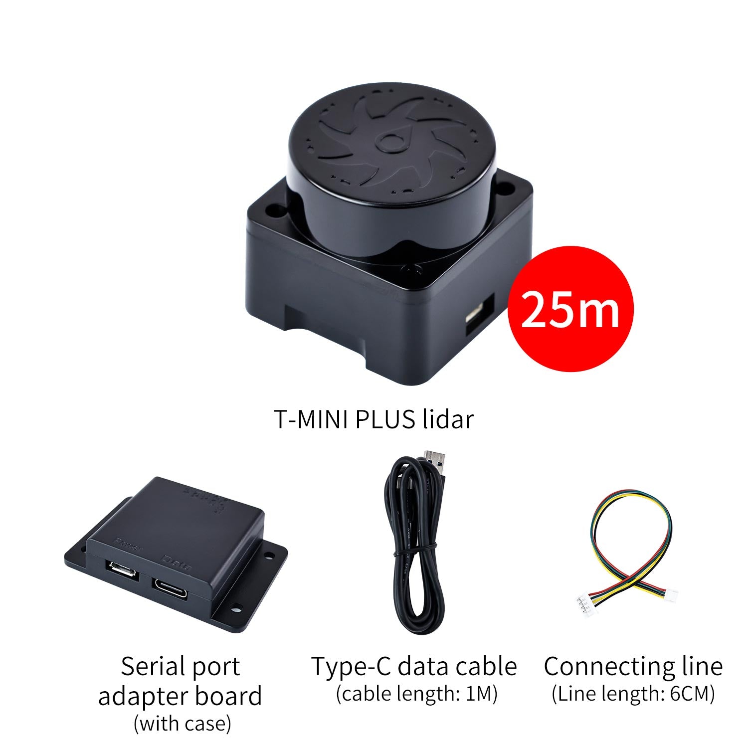 T-MINI-Plus Lidar TOF Rango de 12M compatible con ROS1 ROS2