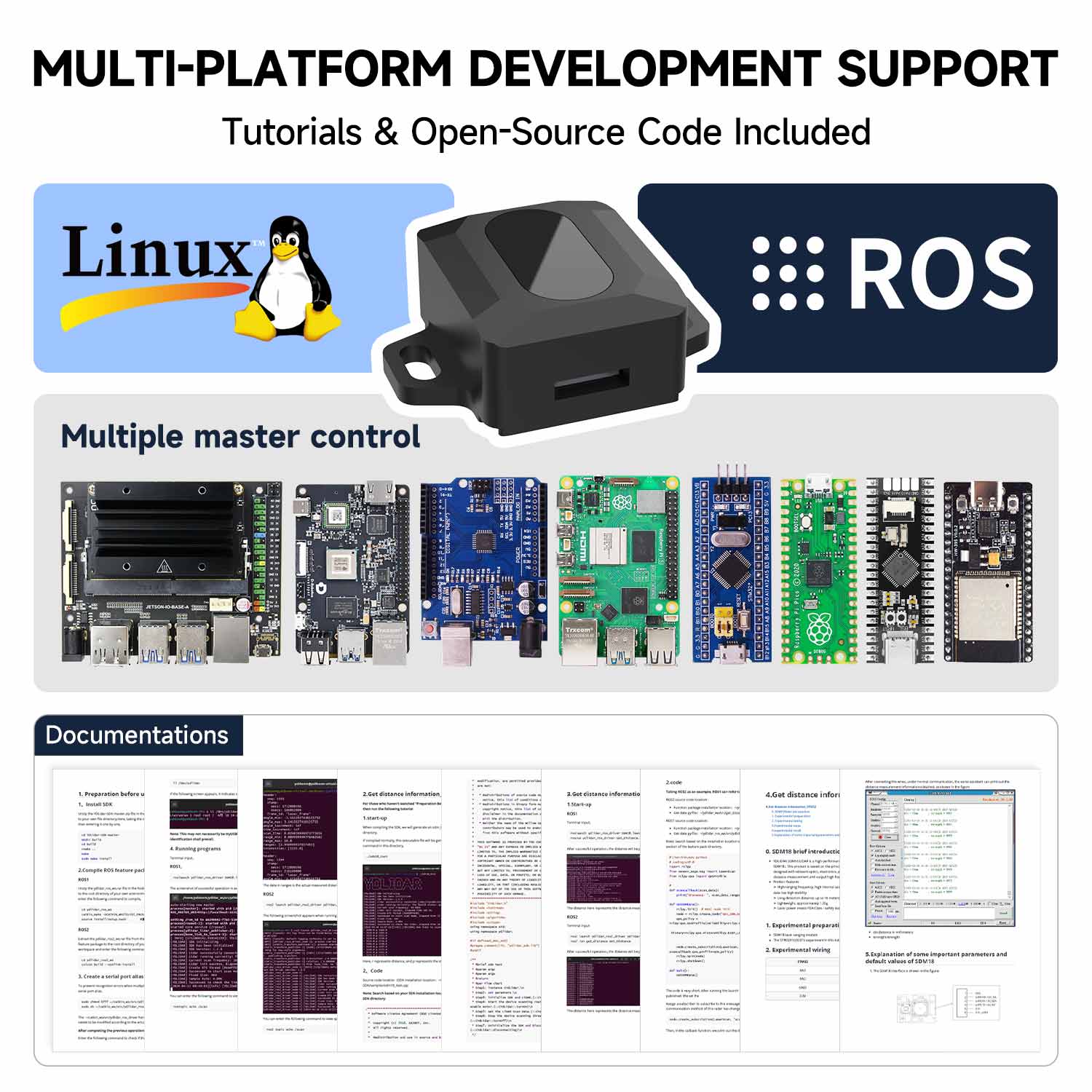 Módulo de medición de distancia láser YDLIDAR SDM18 compatible con ROS ROS2