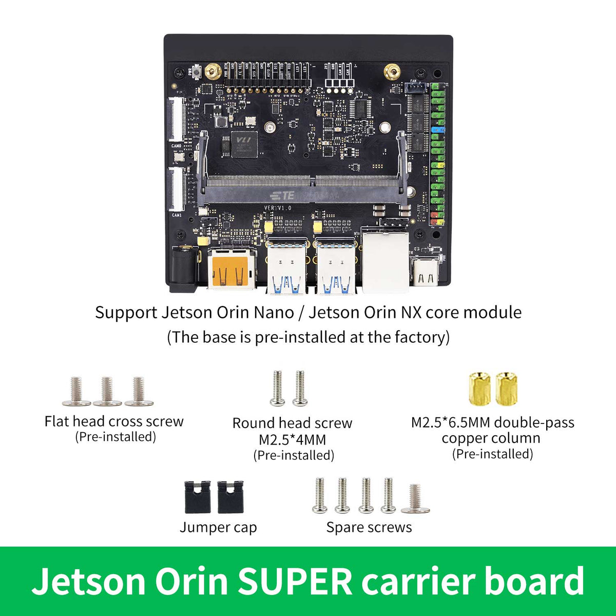 Yahboom Jetson Carrier Board for NVIDIA Jetson NANO, Jetson Orin NANO and Jetson Orin