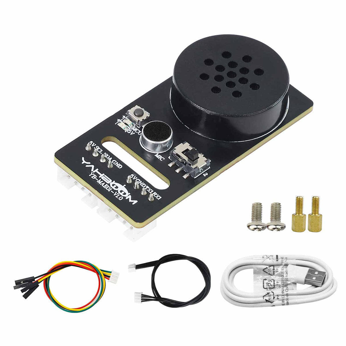 Yahboom Intelligent Voice Interaction Module supports custom command words