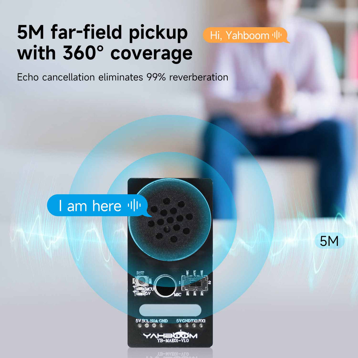Yahboom Intelligent Voice Interaction Module supports custom command words