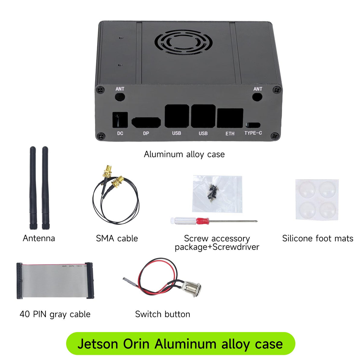 Yahboom Jetson Orin Aluminum Alloy case for Orin NANO SUPER/Orin NX SUPER
