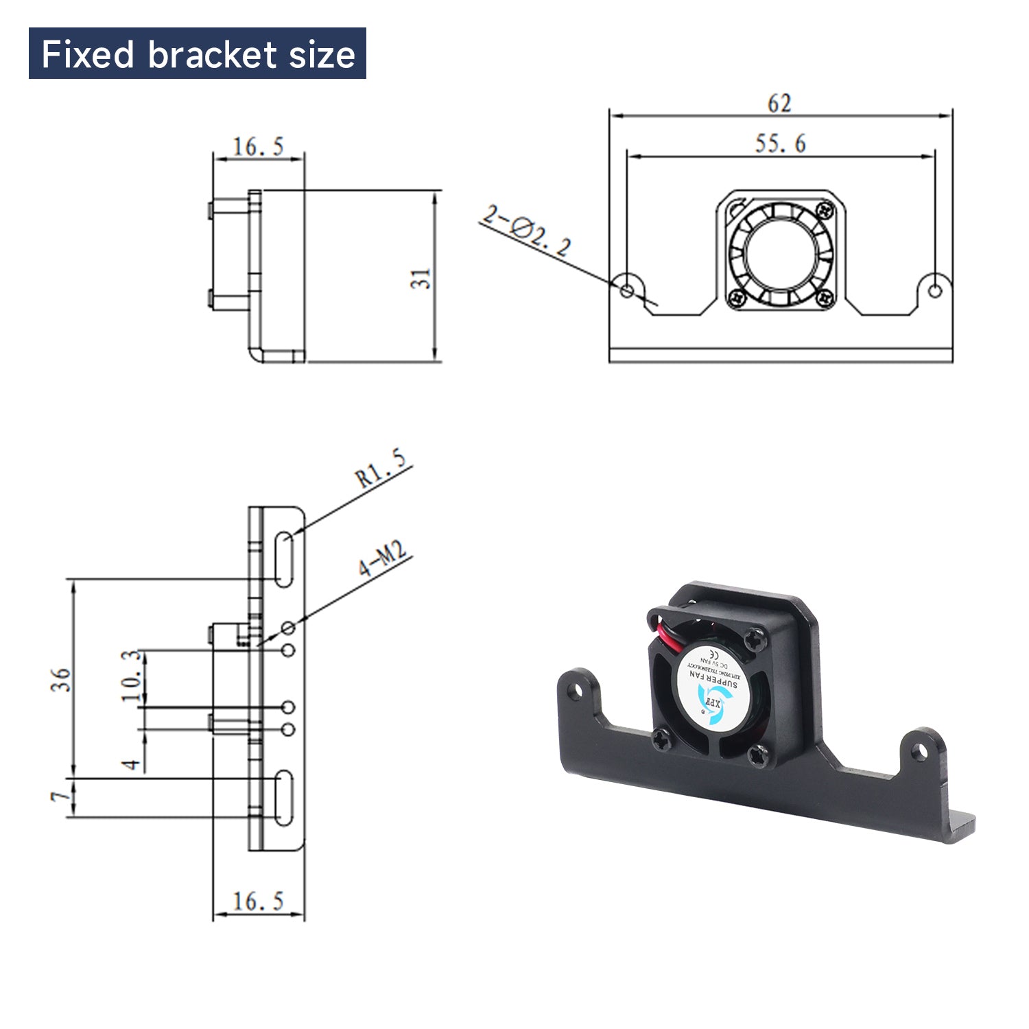 Yahboom K230 module brackets collection