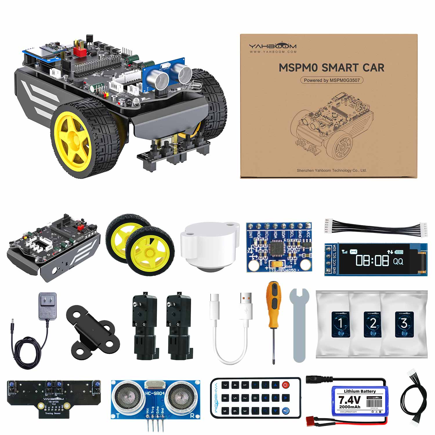 Yahboom MSPM0 smart robot car based on MSPM0G3507