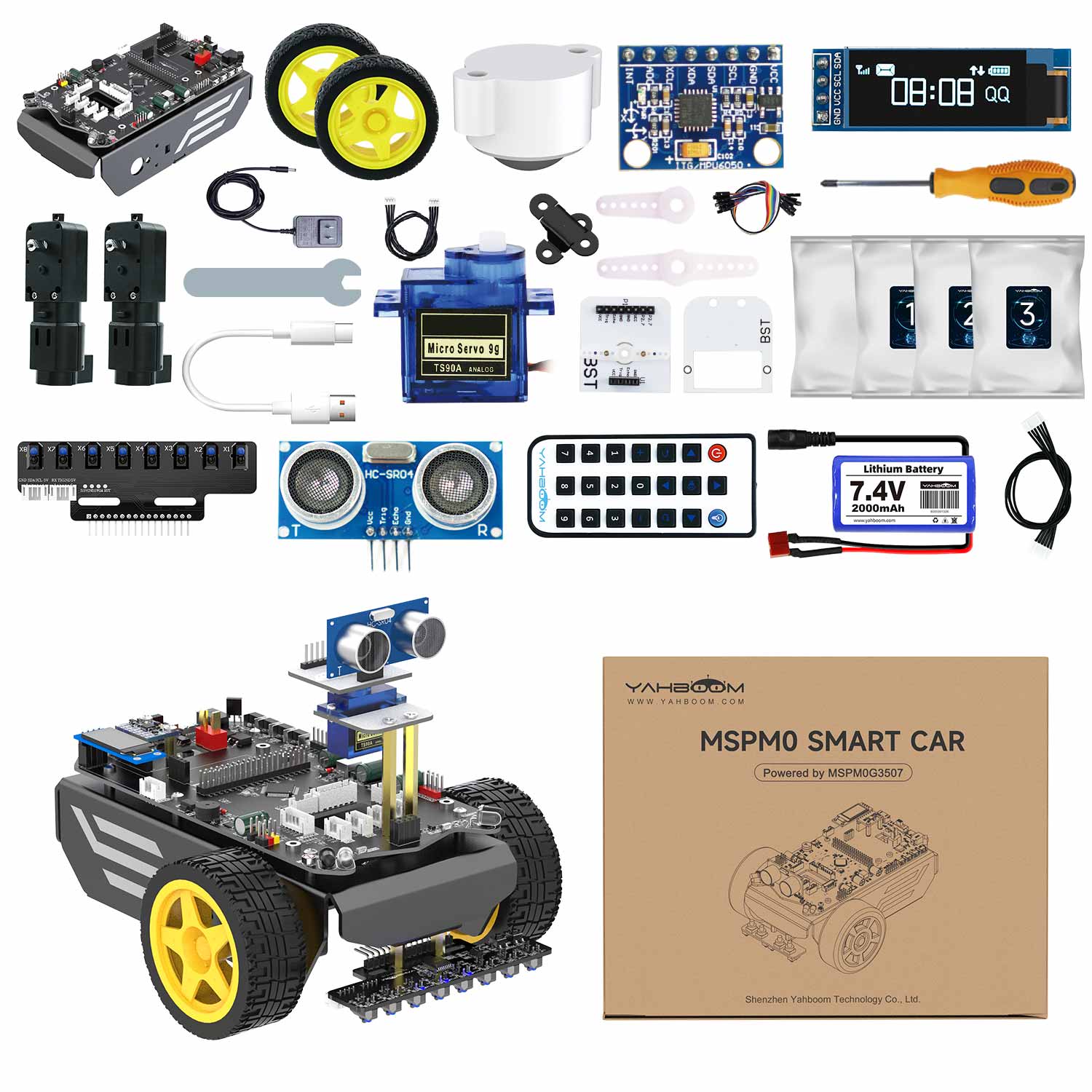 Yahboom MSPM0 smart robot car based on MSPM0G3507