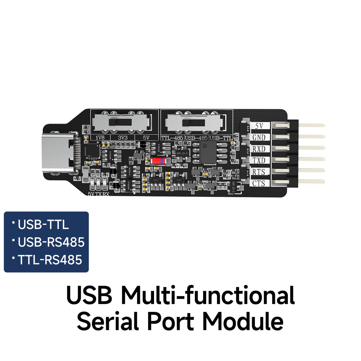 Yahboom USB Multi-functional Serial Port Module for STM32, ESP32, RPi, Jetson, RDK