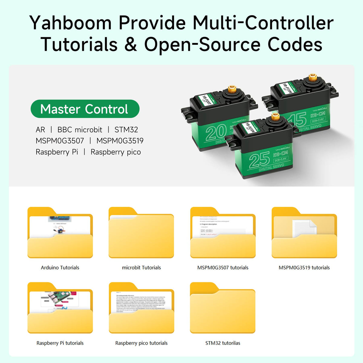 Yahboom 15KG/20KG/25KG Metal Digital Servo with Metal Gears and Larger Torque