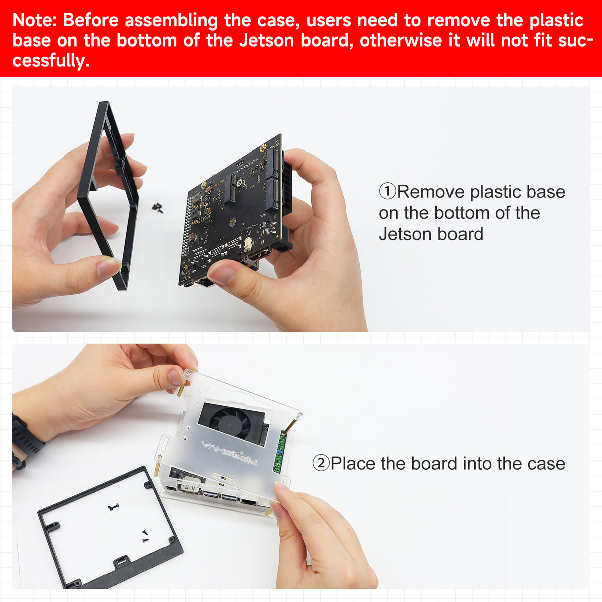 Yahboom Acrylic Protective Case for NVIDIA Jetson Xavier NX/TX2 NX/Orin Nano SUPER/Orin NX SUPER