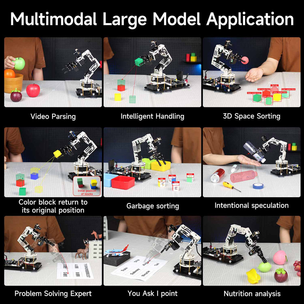 DOFBOT SE AI Large Language Model Vision Robotic Arm with ROS2 Python Programming (Virtual Machine Version)
