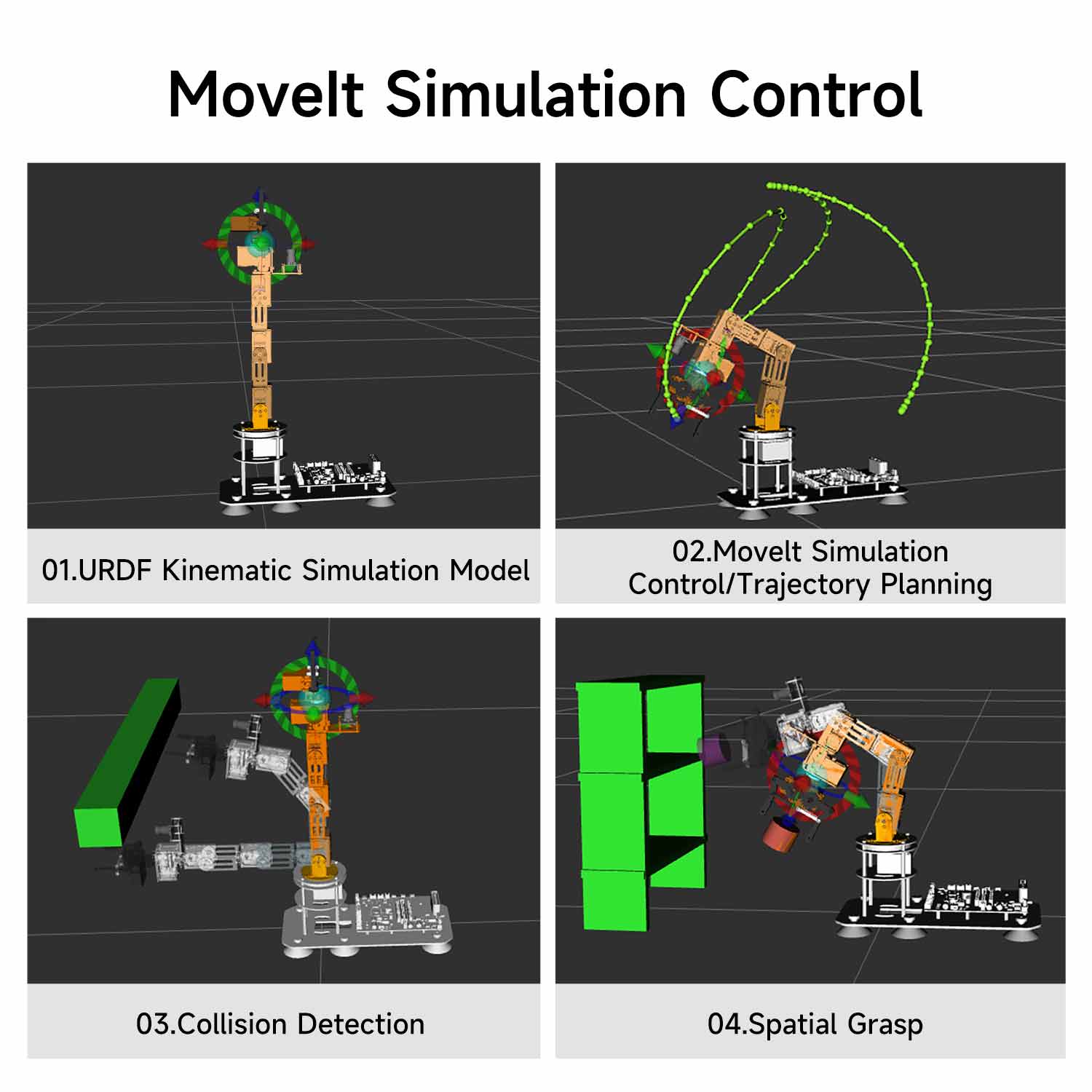 Bras robotisé DOFBOT SE AI Vision avec programmation Python ROS (version machine virtuelle)