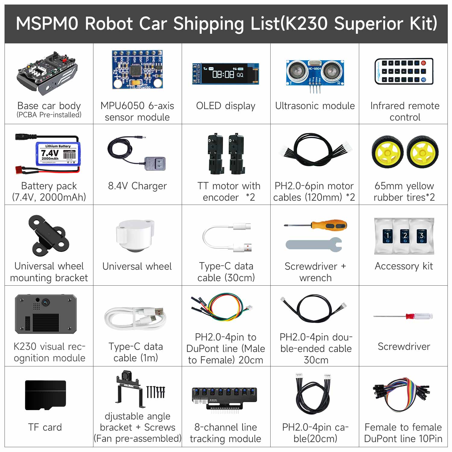 Yahboom MSPM0 smart robot car based on MSPM0G3507