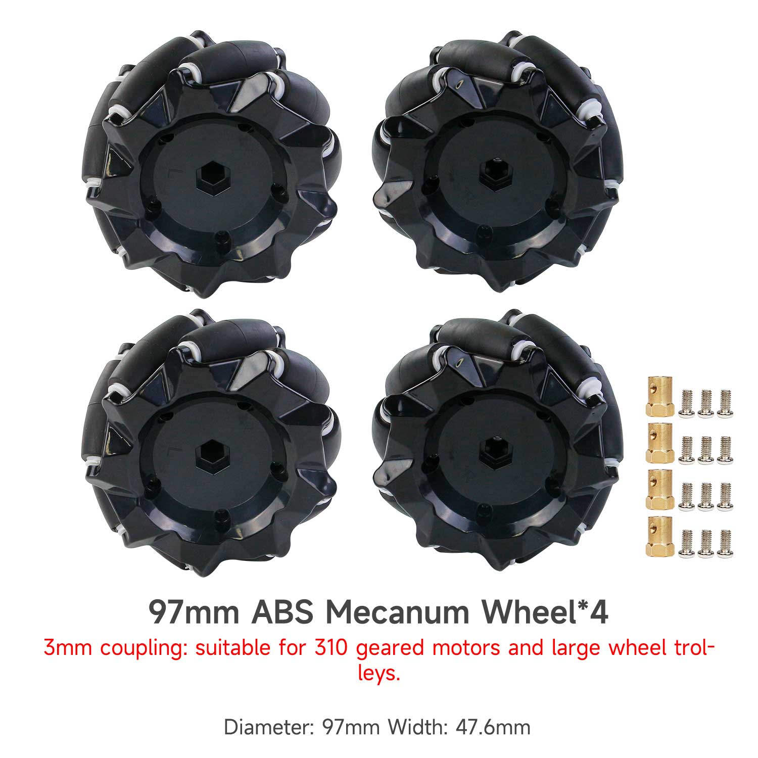 Yahboom Mecanum Wheel Kit for DIY robot or programmable smart car