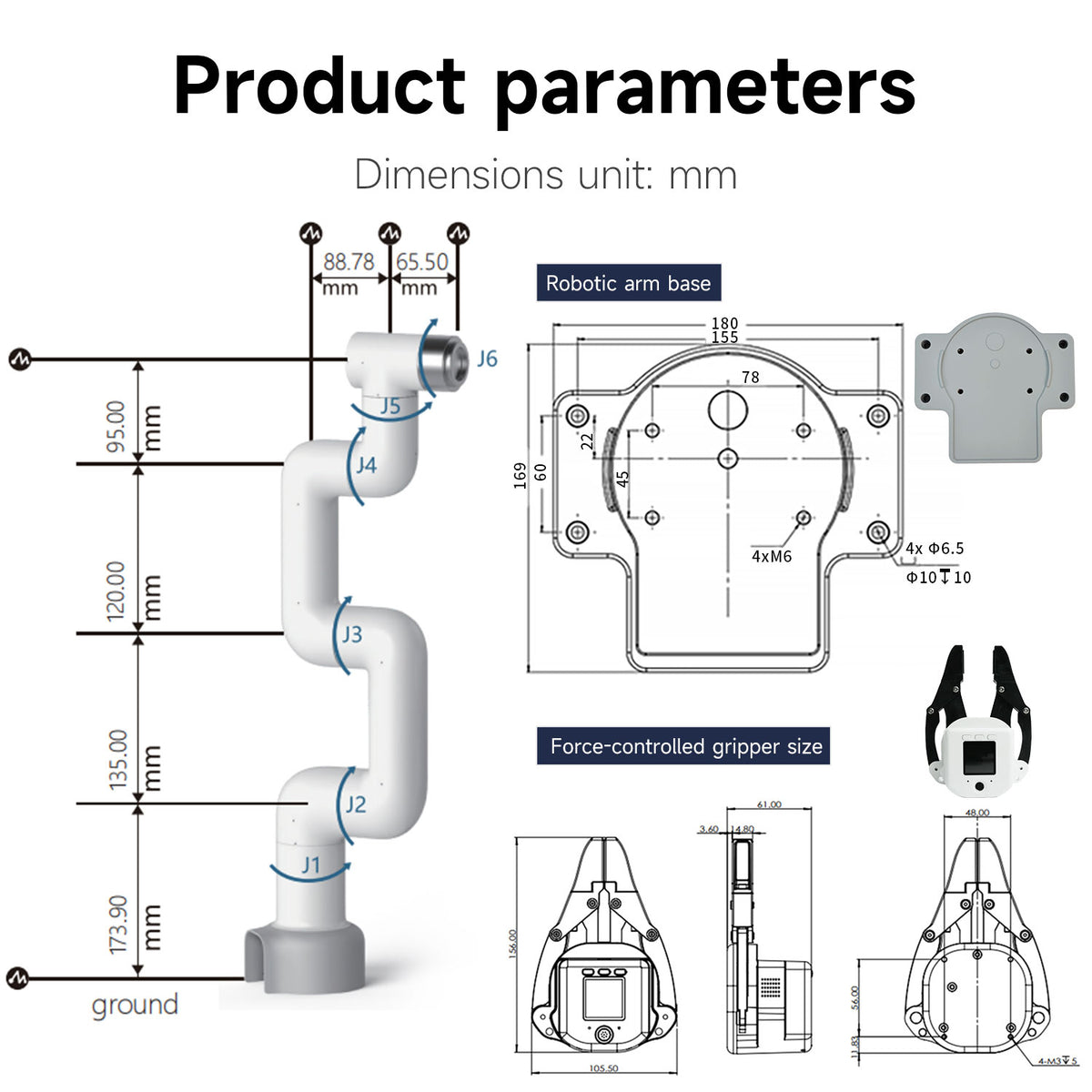 MyCobot 320 M5 Collaborative Robotic Arm Support 1KG Payload
