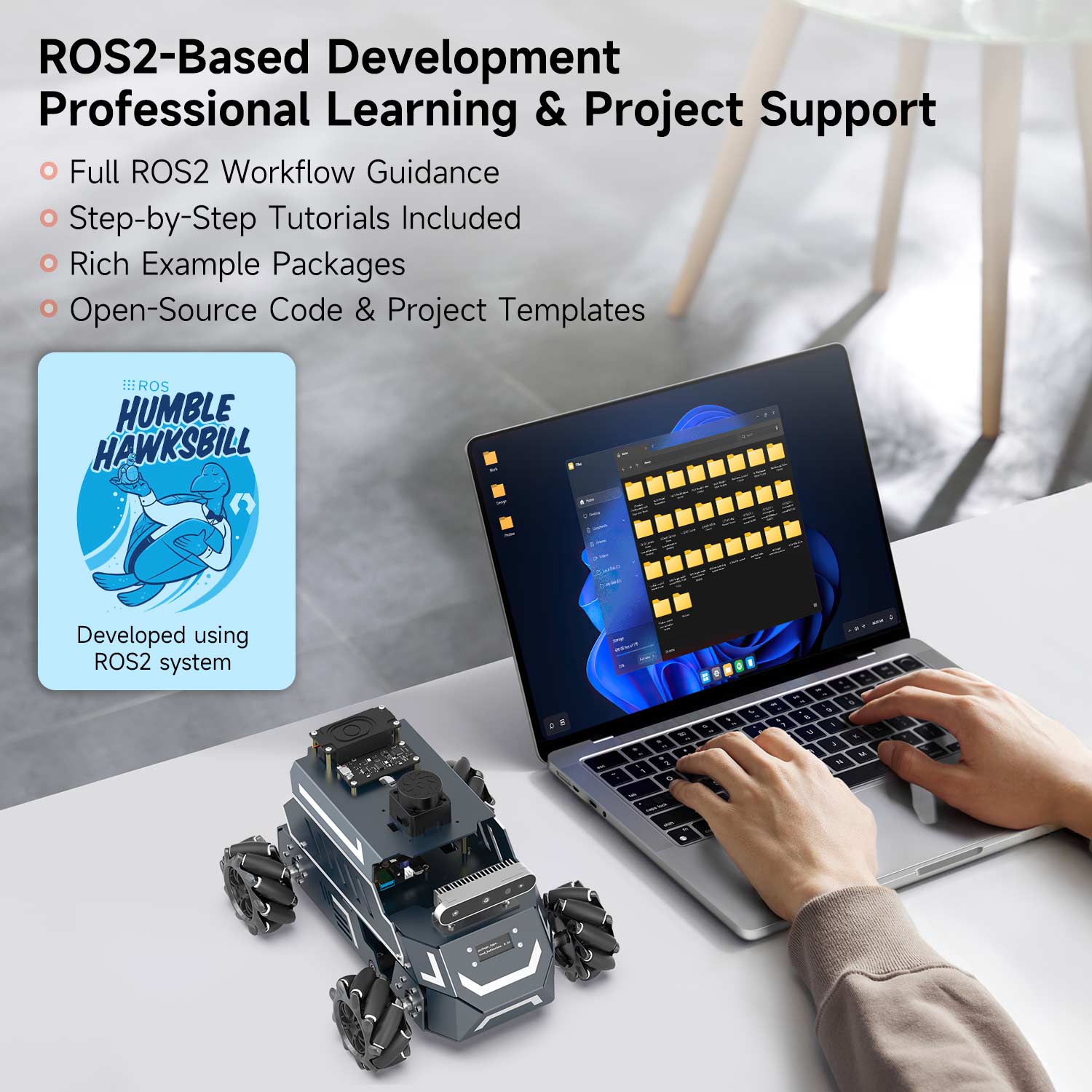 ROSMASTER M1 AI Large Language Model ROS2 Robot with Mecanum Wheel for Jetson NANO 4GB/Orin NANO SUPER/RDK X5/RaspberryPi 5