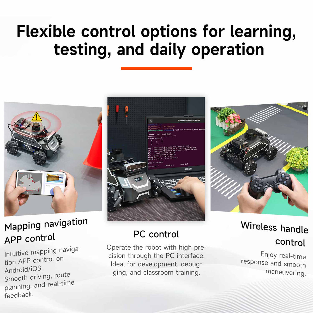 ROSMASTER M1 AI Large Language Model ROS2 Robot with Mecanum Wheel for Jetson NANO 4GB/Orin NANO SUPER/RDK X5/RaspberryPi 5