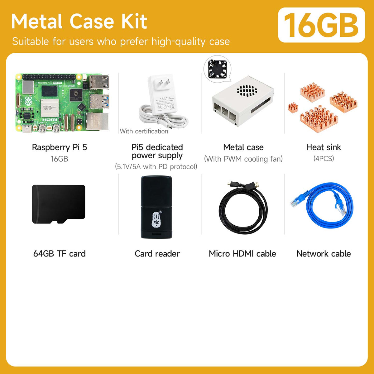 Raspberry Pi 5 Starter Kit(1G/2G/4G/8G/16G)