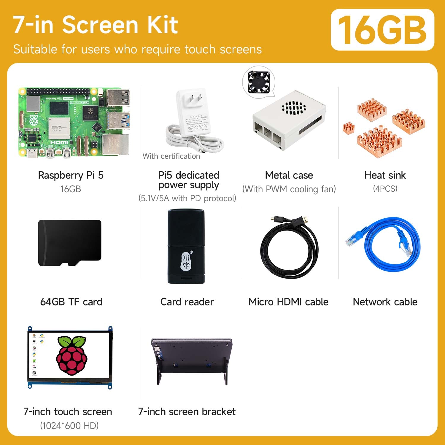 Raspberry Pi 5 Starter Kit(1G/2G/4G/8G/16G)