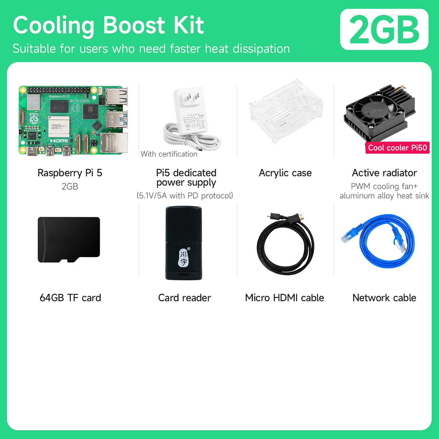 Raspberry Pi 5 Starter Kit(1G/2G/4G/8G/16G)