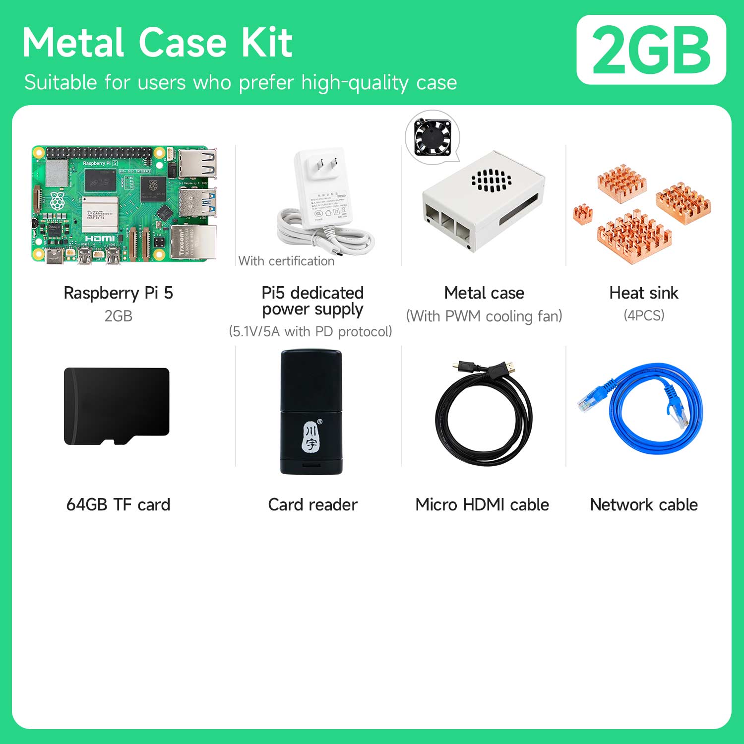 Raspberry Pi 5 Starter Kit(1G/2G/4G/8G/16G)