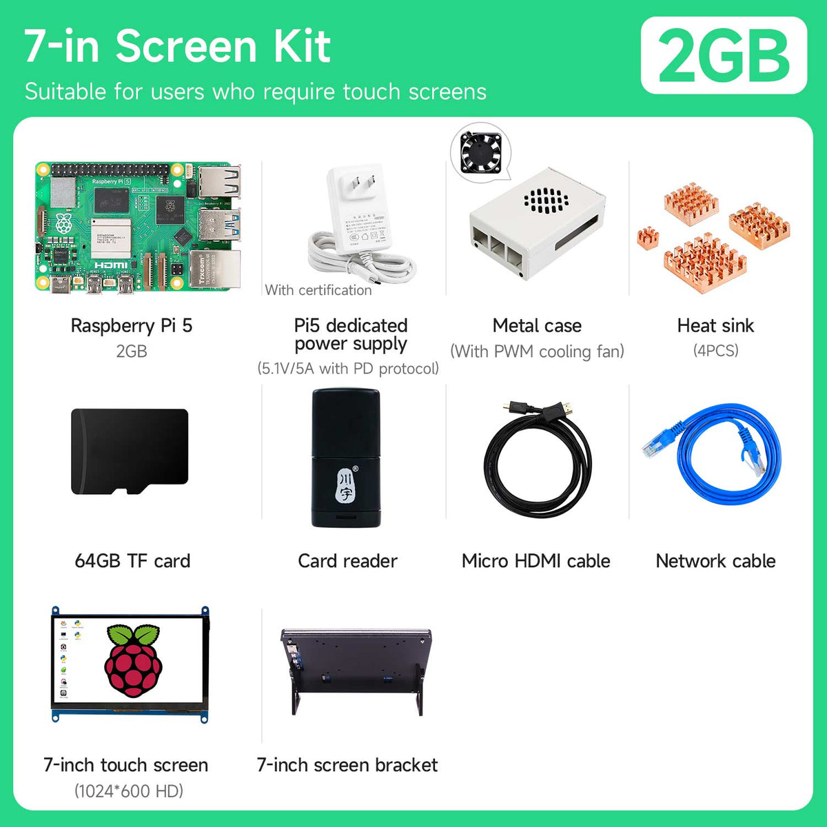 Raspberry Pi 5 Starter Kit(1G/2G/4G/8G/16G)