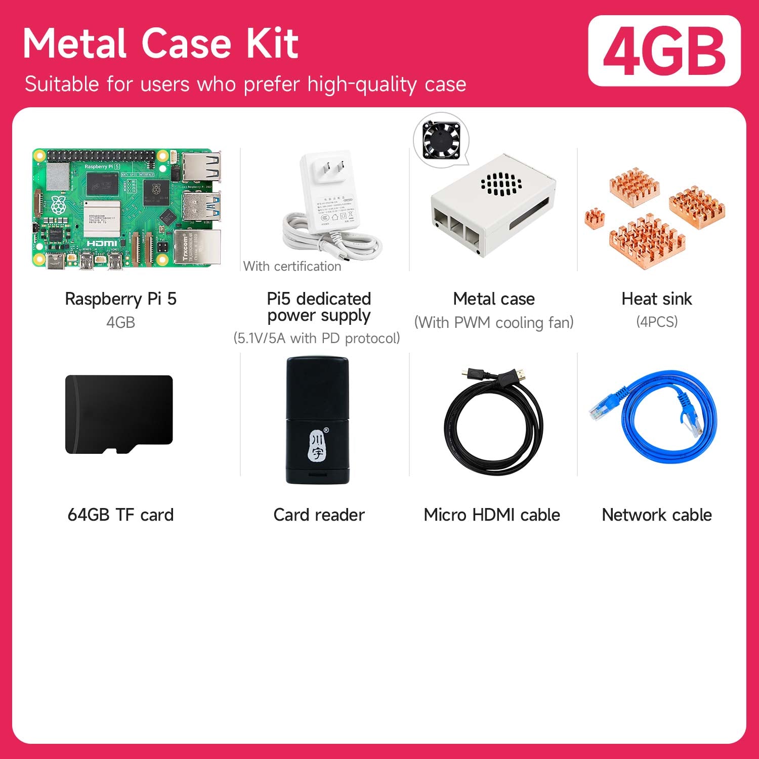 Raspberry Pi 5 Starter Kit(1G/2G/4G/8G/16G)