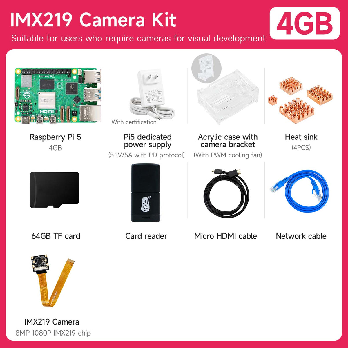 Raspberry Pi 5 Starter Kit(1G/2G/4G/8G/16G)