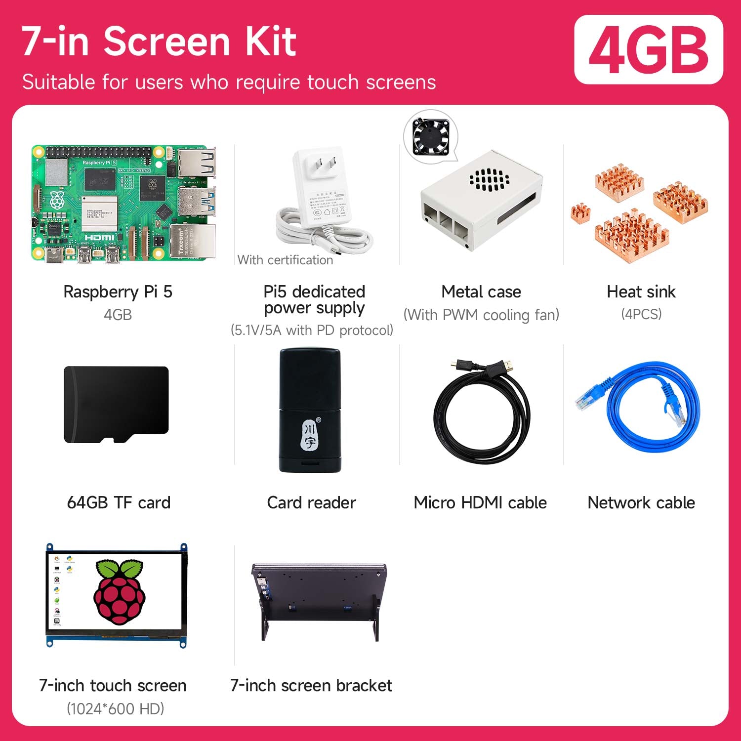 Raspberry Pi 5 Starter Kit(1G/2G/4G/8G/16G)