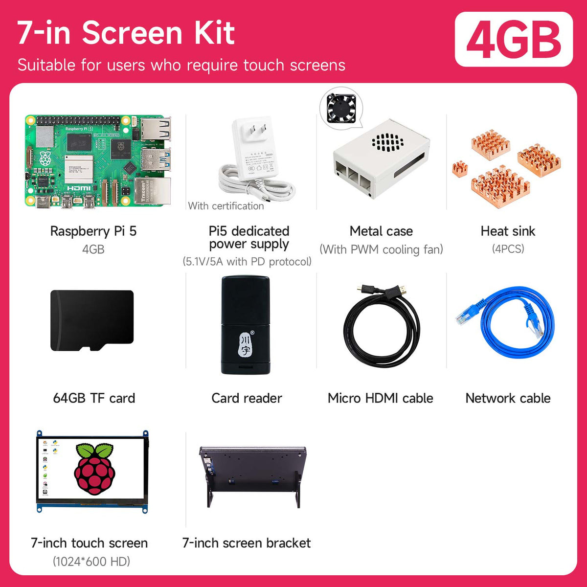 Raspberry Pi 5 Starter Kit(1G/2G/4G/8G/16G)