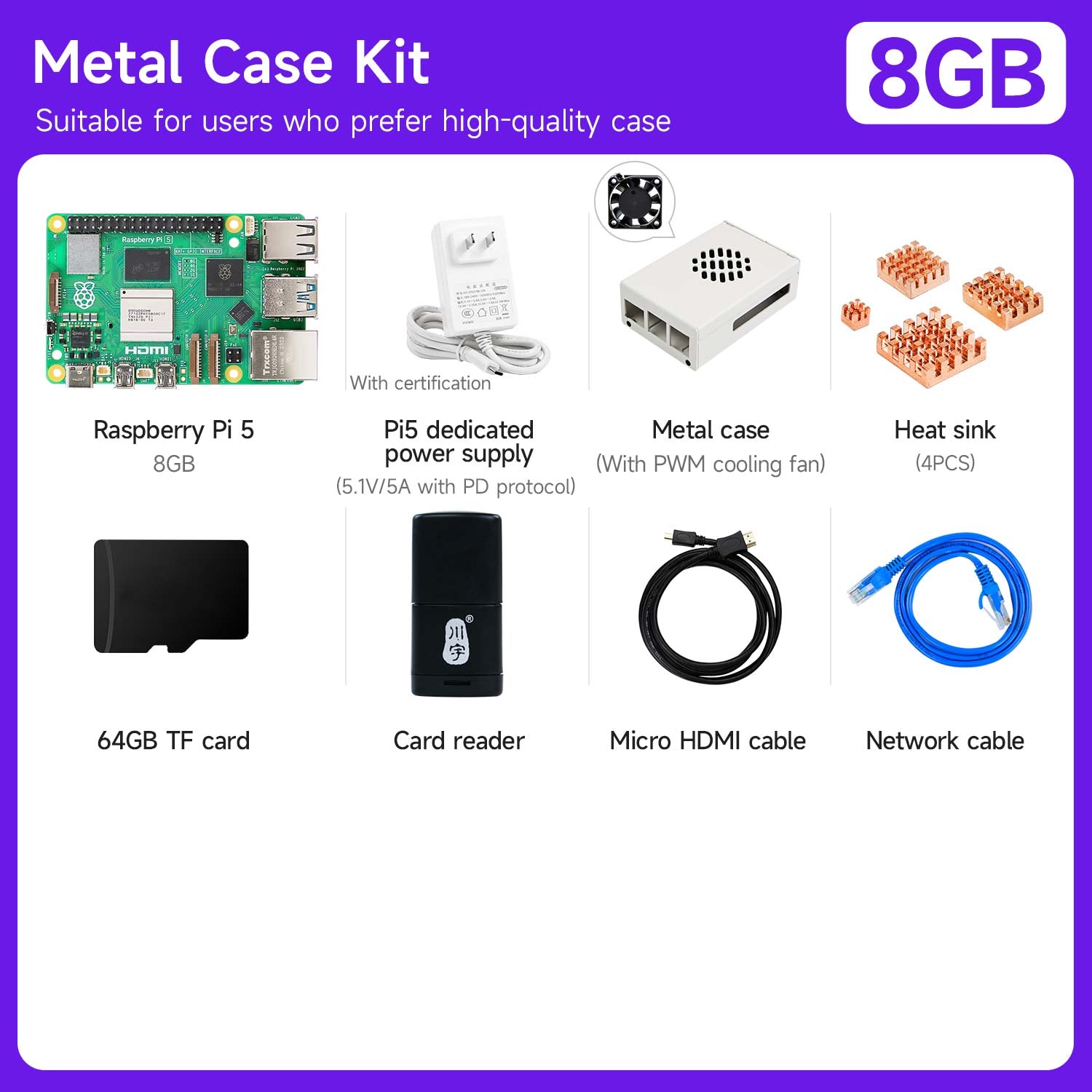 Raspberry Pi 5 Starter Kit(1G/2G/4G/8G/16G)