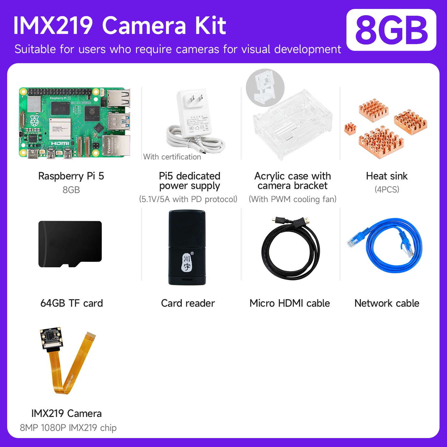 Raspberry Pi 5 Starter Kit(1G/2G/4G/8G/16G)