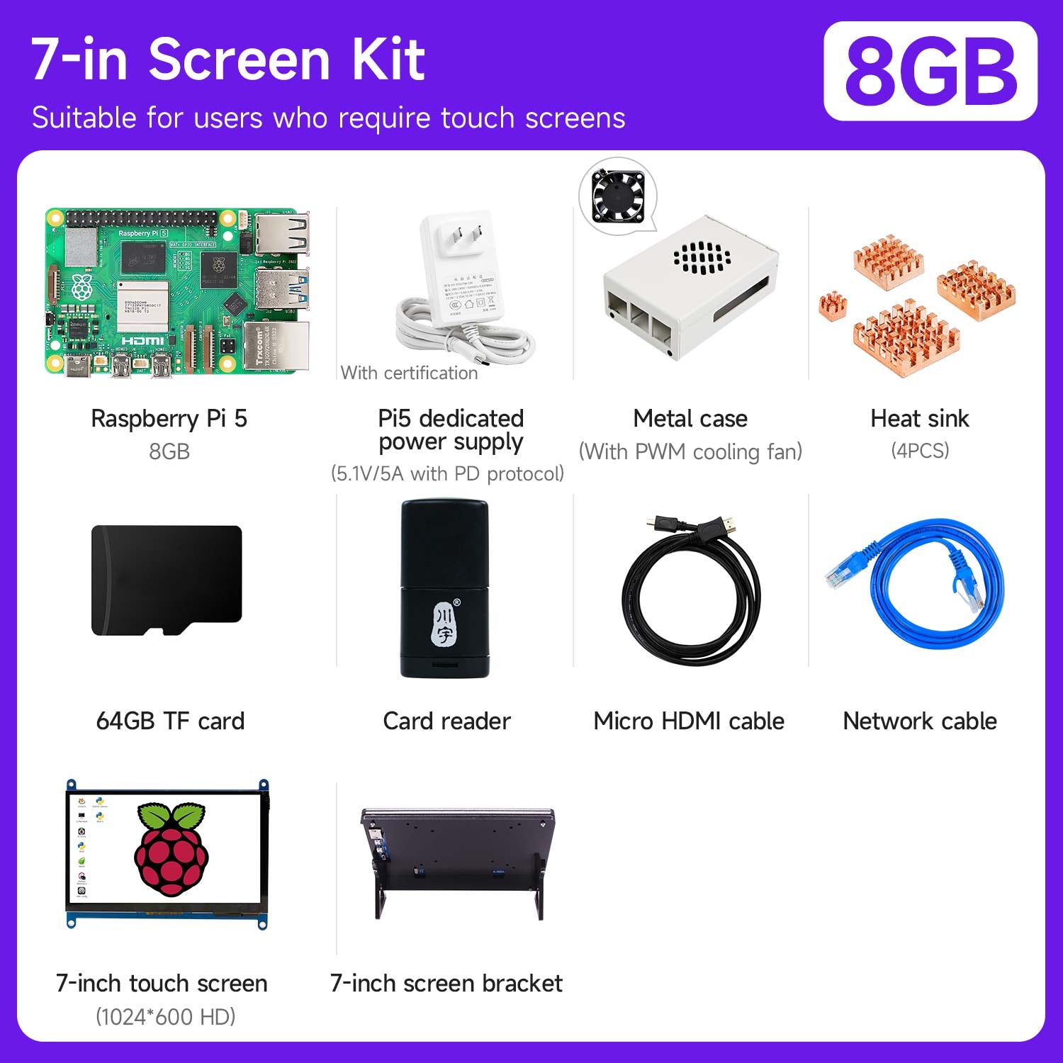 Raspberry Pi 5 Starter Kit(1G/2G/4G/8G/16G)